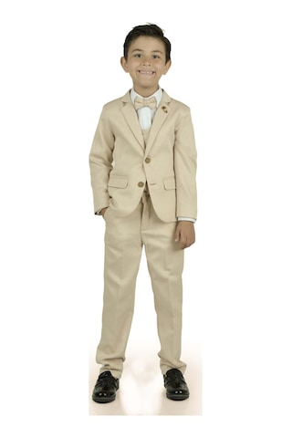 6 Düğme Yelekli Ceketli Çocuk Tam Takım Elbise Mnk0523 001