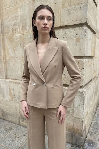 Hiccup My Fashıon Şal Yakalı Düğmeli Blazer Ceket Deve Kahvesi