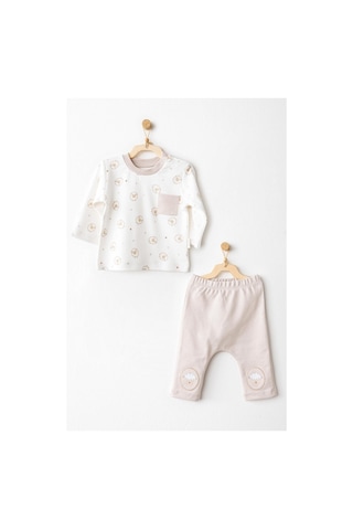 Andywawa Bebek Tinny's Sheeps Alt Üst Takım Ac26153 Beige