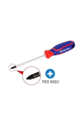 Workpro Wp221035 Pz0x75mm Cr-v Manyetik Profesyonel Yıldız Tornavida Fr Wp221035