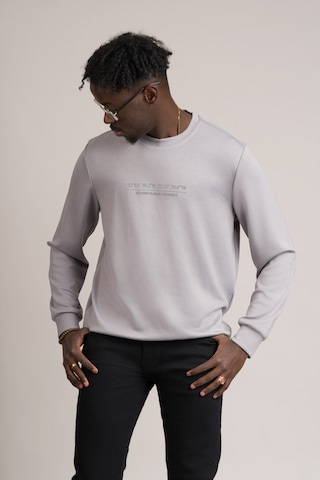 Fbi Slimfit Modal Kumaş Baharlık Sıfır Yaka Likralı Sweatshirt Gri
