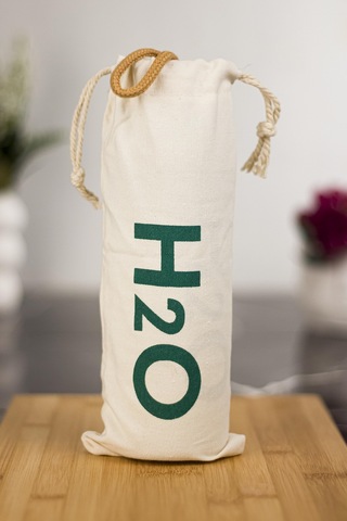 H2o Borosilikat Cam Matara Bambu Vakum Kapaklı Su Şişesi Suluk (Kumaş Kılıf Hediyeli) 600 ML Bambu