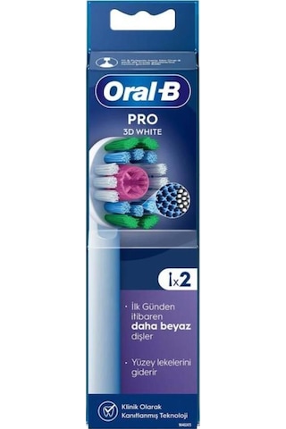 Oral-B Pro 3D White X-Filament Diş Fırçası Başlığı 2'li