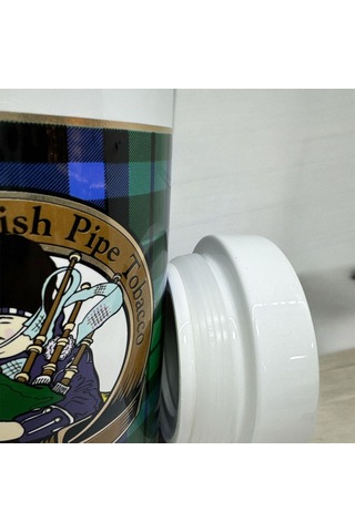 Finest Scotish El Yapımı Seramik Pipo Tutun Kavanozu Mavi