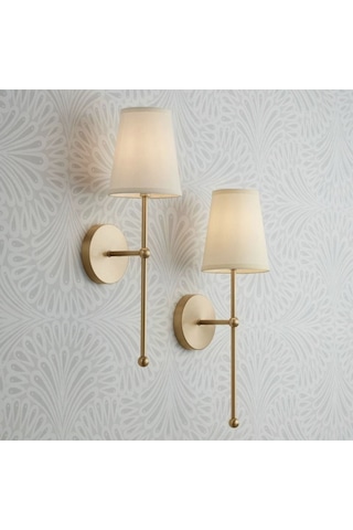 Modern Tasarım 1 Adet Duvar Ledli Pilli Aplik Tak Çalıştır Eskitme Gold Krem Abajur Gün Işığı Pilli Eskitme