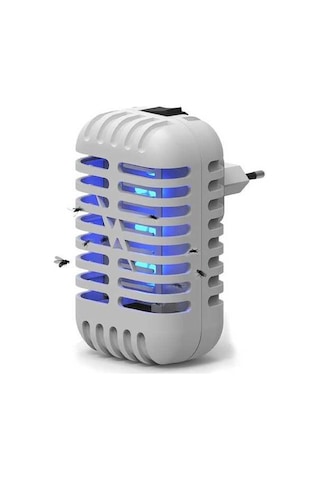 Ulzyvf Mini Ev Sinek Öldürücü Lamba, Elektrikli Sinek Raketi, Sessiz Çalışma Böcek Tuzak Lambası Beyaz Beyaz