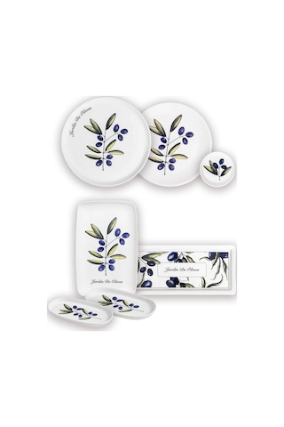 The Mia Olivos Kahvaltı Takımı 6 Kişilik 19 Parça Set 1 Çok Renkli