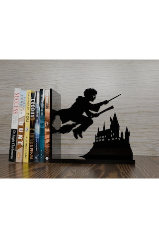 Harry Potter Silüetli Plastik Kitap Tutucu 3d Baskı Dekoratif Kitaplık Organizer