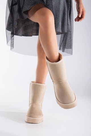 Celio Kalın Taban Ugg Leopar Bej
