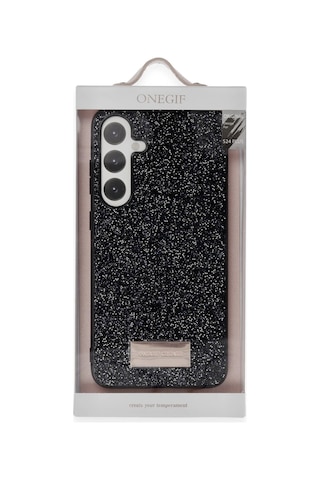 Onegif - 70 - Samsung Galaxy Uyumlu A55 5g Bright Simli Kapak - Ilkestor - - Siyah Sıyah