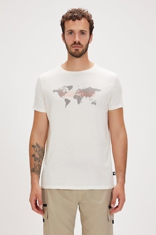 Bad Bear Globe T-shırt Marshmallow Erkek Tişört Beyaz S-xxl 001