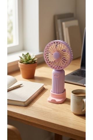 Renkli Mini El Fanı, Taşınabilir Kompakt Tasarım Usb Şarjlı Güçlü Soğutucu Fan-pl07