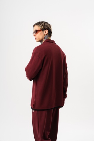Respire Erkek Yarım Fermuarlı Modal Sweatshirt Vişne Bordo
