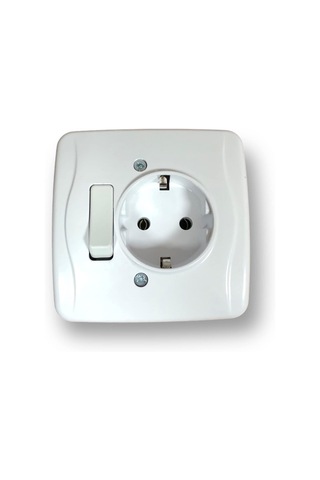 Tek-iş 524335 Priz Anahtarlı, Beyaz Diğer