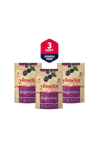 Freeze Dried 3'lü Avantaj Paketi Böğürtlen Kuru Meyve Cipsi - Dondurularak Kurutulmuş Böğürtlen 15gx3 15 G