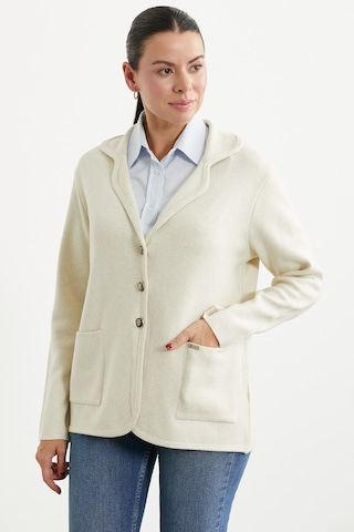 Sementa Oversize Cepli Triko Ceket - Taş