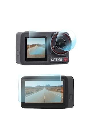 Dji OSMO Action 5 Pro Aksesuar Seti - 5 Parça - Çanta - Ekran Koruyucu - Lens Kapağı