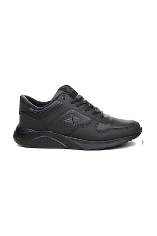 Luttoon 4039-24 Deri Anatomik Hafıza Taban Kadın Sneaker Siyah Füme Siyah