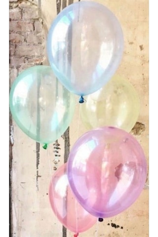Balon Ekstra Şeffaf Sarı 100 Adet Çok Renkli