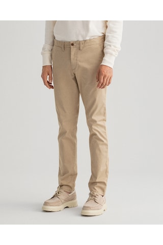Gant Hallden Erkek Bej Slim Fit Pantolon DÜZ 1500038.248 Bej
