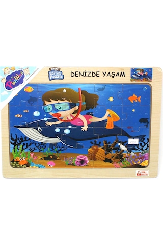 Playwood Ahşap Eğitici Puzzle Denizde Yaşam 20 Parça Ony187/188