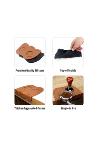 Xiyyadms Silikon Kahve Tamper Matı: Yüksek Tutku, Esnek Ve Dayanıklı - Siyah Orta Boy Köşeli Mutfak Tezgahı Koruyucu Siyah