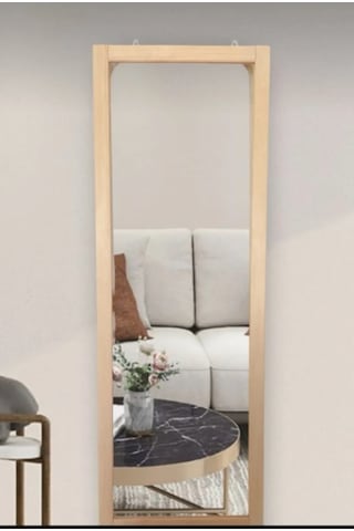 Duvar Ahşap Hol Antre Boy Ayna 130x45 CM Ahşap