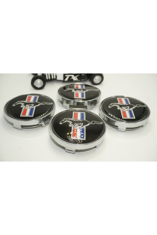 Dk Tuning Mustang Koşan At Jant Göbeği Kapak Seti 60mm