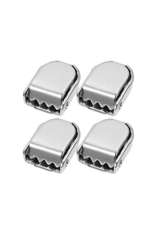 Akıllı Kilitli Ayarlanabilir Gümüş Simli 6 Mm Lastik Pratik Bağcık 1 Çift Gümüş