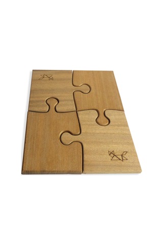 Puzzle Mat Bardak Altı G:22x D:18x Y:1 Ağırlık:0.5 Ahşap