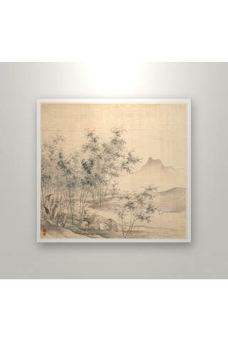Tao Hong A Solitary Crane İn The Bamboo Grove Early 1600s Poster, Manzara Duvar Tablosu