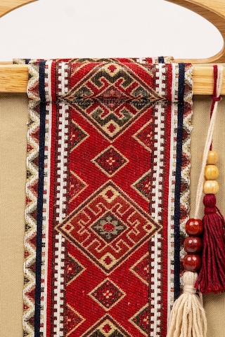 Fabric Craft Bag El Çantası Kahverengi Duck Kumaş Ahşap Saplı Kahverengi - Sütlü Kahverengi