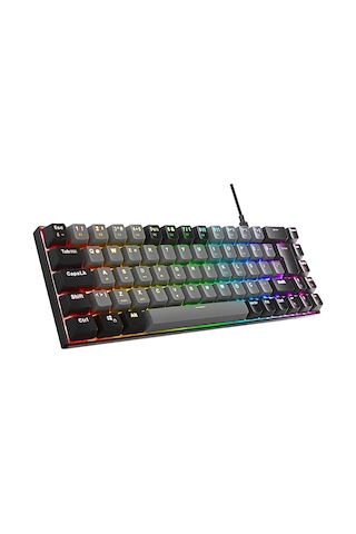 Acer Emachines Eak68 Gri/siyah Usb Rgb Backlight Red Swıtch Mekanik Q 68 Tuşlu Mini Gaming Oyuncu Klavyesi