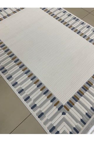 Bünyan Halı Twist Lt506 Gri Mavi Serisi Oturma Salon Yatak Çocuk Odası Halısı Gri - Mavi