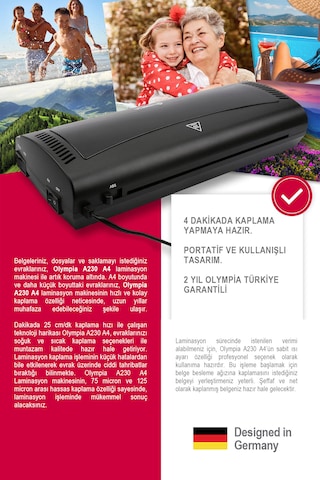Olympia A230 4 in 1 A4 Laminasyon Makinesi