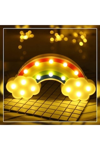 Ekoratif Gökkuşağı Led Lamba Masa Duvar Gece Lambası Bebek Oda Lambası Renkli