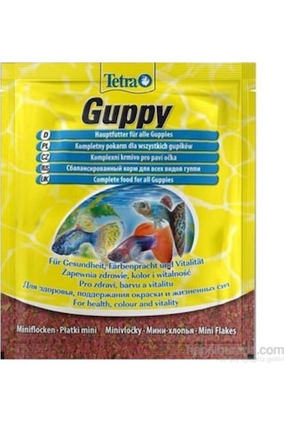Guppy Mini Flakes 12 Gr Lepistes Yemi (Canlı Doğuran Yemi)