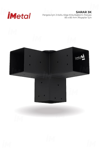 Sarar 85 X 85 Mm Ahşaplar İçin 3 Yollu Köşe Bağlantısı