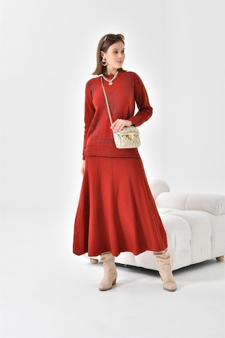 Ftz Women Kadın Etekli Takım Kiremit 20559-kiremit Kiremit