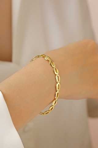 14 Ayar Altın Badem Bileklik Sarı Altın