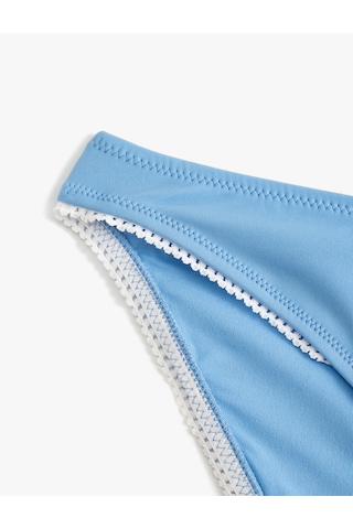 Koton Basic Bikini Altı İşleme Detaylı Normal Bel Mavi 4sak00121mm Mavi