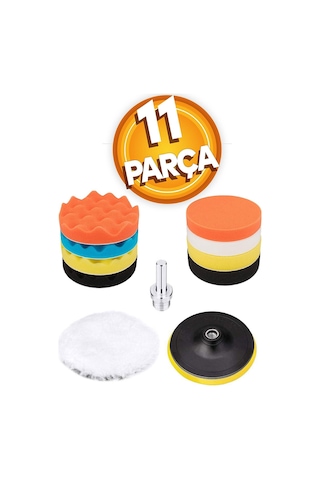 Pasta Cila Polisaj Süngeri Pedi Seti 115 Mm Otomotiv Parlatıcı 1