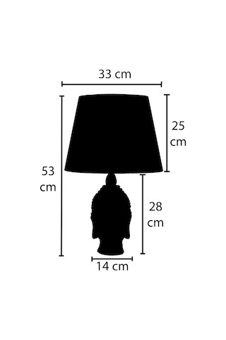 Qdec Modern Dizayn Büyük Buda Abajur Beyaz Beyaz Diğer