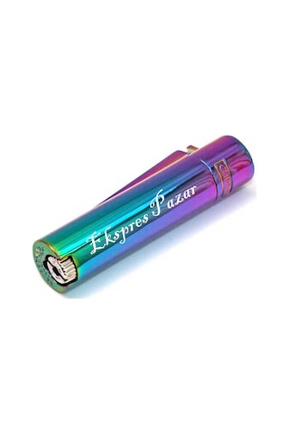 Clipper Kişiye Özel Metal Çakmak Özel Kutu ve Baskı Gökkuşağı