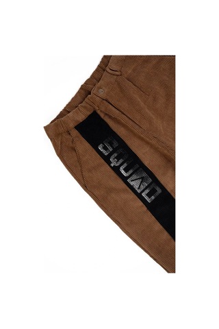 Kadın Souchi Siyah Çizgili Kahverengi Kadife Pantolon Kahverengi