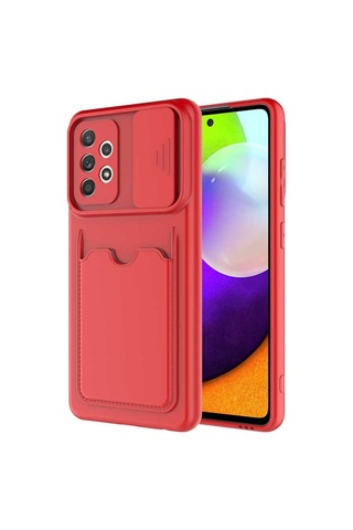 Samsung Uyumlu Galaxy A72 Kılıf Zore Kartix Kapak Kırmızı