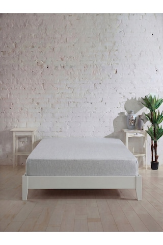 Battal Boy Pamuklu Lastikli Çarşaf, Ranforce Battal Boy Fitted Çarşaf 180x200+20 Cm Açık Gri