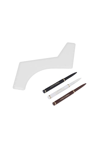 Maiyame Erkek Sakal Doldurma Kalemi Seti - 3 Renkli Rotatif Kalem + Beyaz Şekillendirici Tarak, Su Geçirmez, Doğal Görünüm, Sakal Kontur Aracı