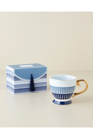 Marivella New Bone China Kupa 460 Ml Mavi