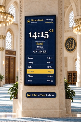 SANEC Vakitmatik – 32" HDMI Ekranlı Cami Vakitmatik Tam Paket